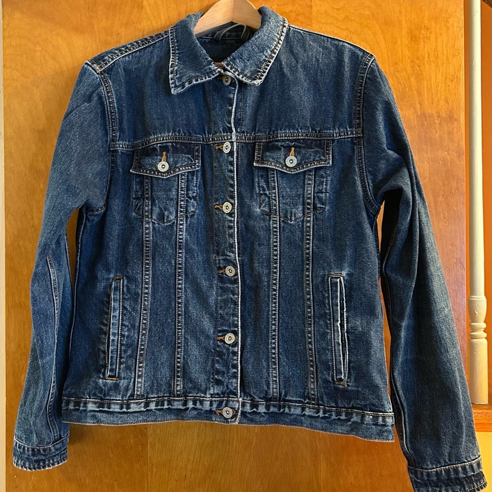 Eddie Bauer Dark Blue Jean Jacket - Like New Condition